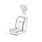 New 2012 Fits Chrysler 1500 Front Seat Back Cover - Part # 5LC59XDVAA