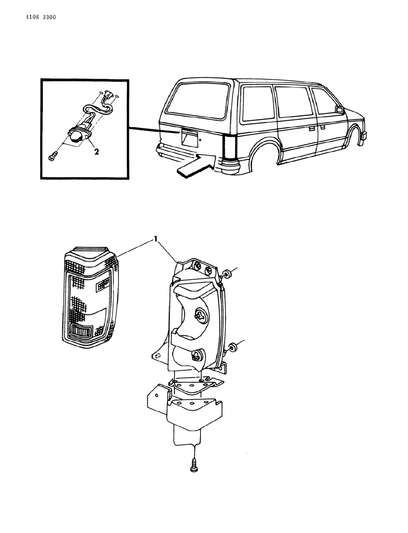 Lamp, Tail, Stop, Turn Signal, Back-Up, Side Marker, Right