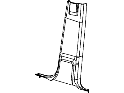 New 2009-2012 Fits Chrysler 1500 Panel-B Pillar Lower Trim - Part # 1DX56DK2AB