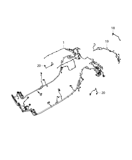 New 2019 Fits Chrysler Caliber, Compass, Patriot Wiring-Body - Part # 68383699AC