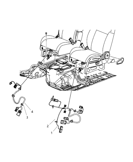 New 2008 Fits Chrysler Liberty Wiring-Power Seat - Part # 68034137AA