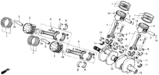 Ring Set, Piston (Over Size) (0.50)