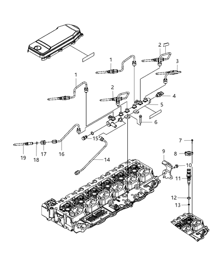 New 2011-2012 Fits Chrysler 3500, 4500, 5500 Injector-Fuel - Part # 68086182AA