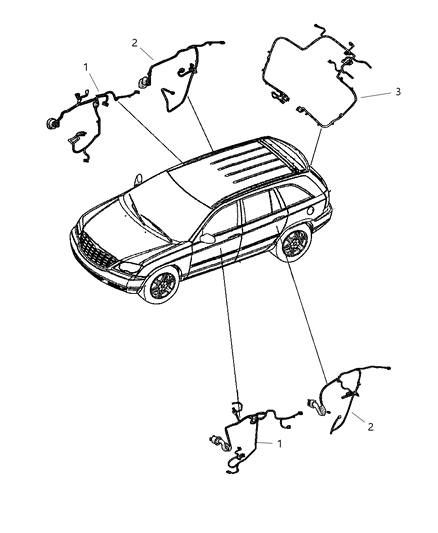 New 2007-2008 Fits Chrysler Pacifica Wiring-Liftgate - Part # 4869179AB