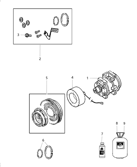 Pulley Hub Kit A/C Compressor