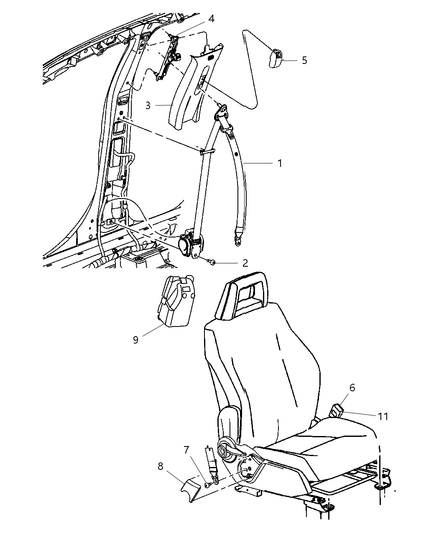 Seat Belt Front Outer