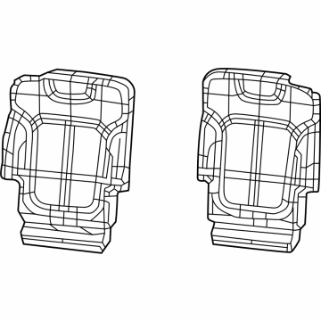 New 2022-2024 Fits Chrysler Wagoneer Cover-Rear Seat Back - Part # 7HZ27VA6AD