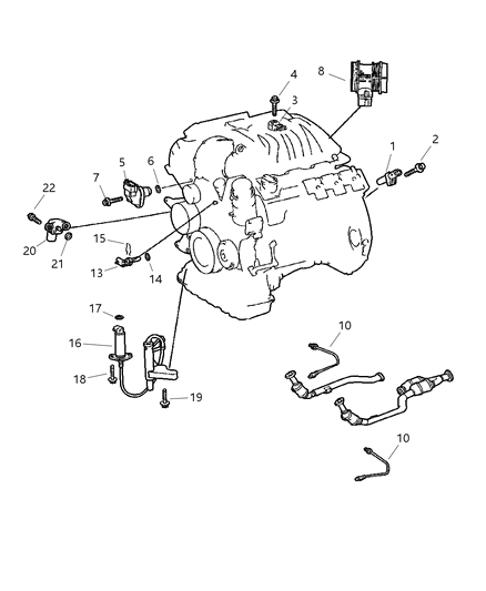 New 2005-2006 Fits Chrysler Crossfire Sensor-Map - Part # 68000238AA