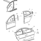 New OEM Genuine Plymouth, Rear Right Door Applique - Part # 4888606AF
