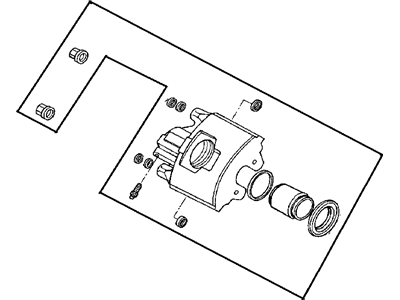 Caliper Housing, Partial (W/Pistons, Boots And Seals)