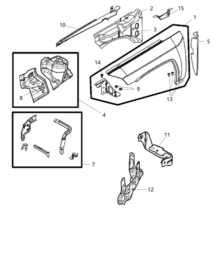 New 2007-2010 Fits Chrysler Caliber, Compass, Patriot Beam-Inner Load Path - Part # 68002032AA