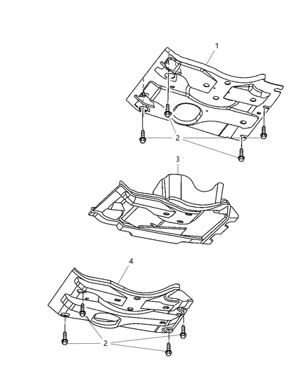Support Assembly Front Belly Pan