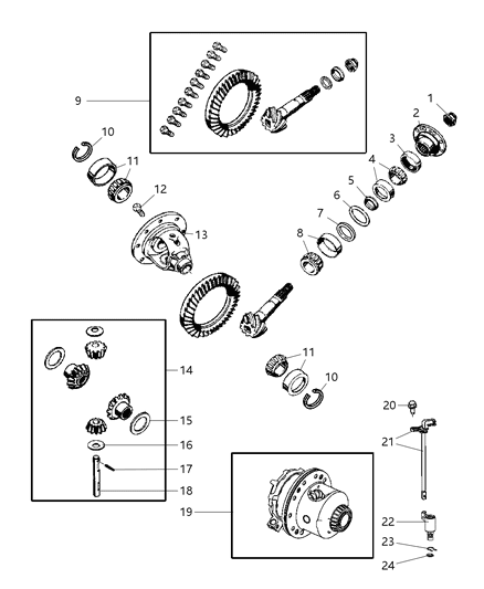 New 2005-2010 Fits Chrysler Grand Cherokee Ring-Differential Bearing - Part # 52114126AA