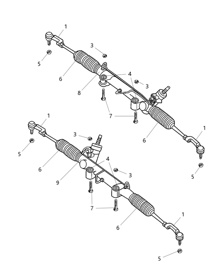 New 2002-2005 Fits Chrysler Liberty Tie Rod-Tie Rod End - Part # 5072444AA