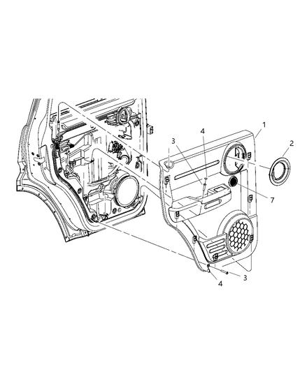 Panel Rear Door Trim