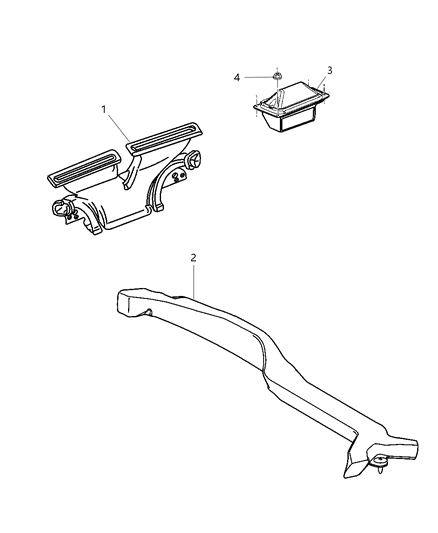 New 2003-2007 Fits Chrysler Liberty Duct-Defroster - Part # 55037448AB