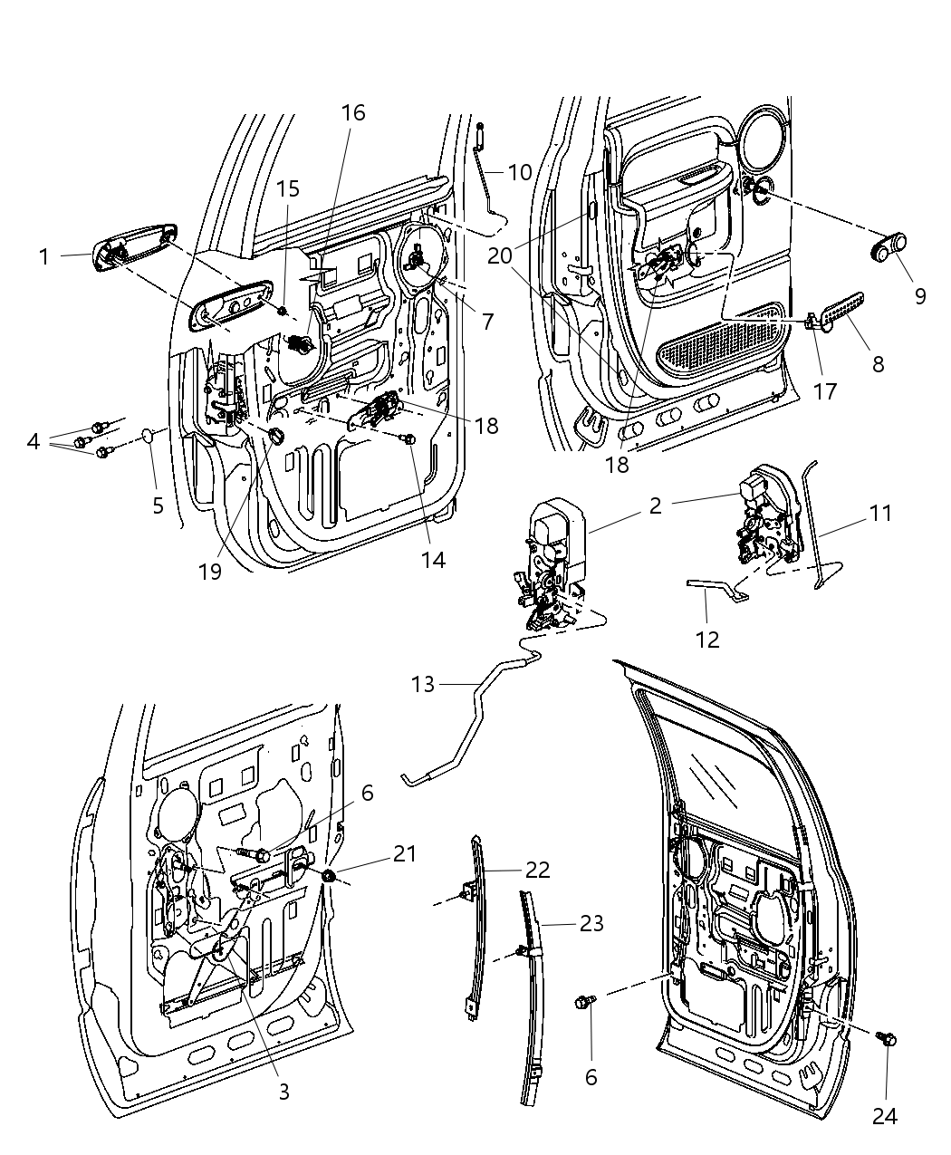 Regulator Rear Door Window