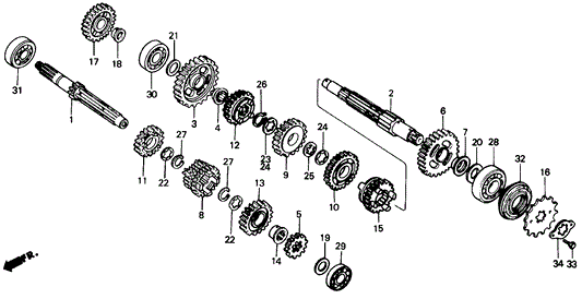 Gear, Countershaft Fourth (27T)