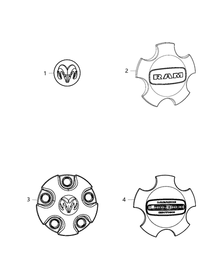 Cap Wheel Center Chrome