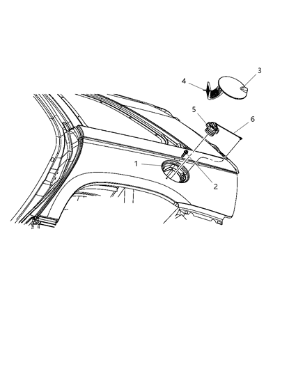 New 2005-2008 Fits Chrysler Pacifica Door-Fuel Fill - Part # 4719704AF