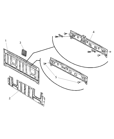 New 2013-2014 Fits Chrysler 1500 Panel-Cab Back - Part # 68137846AA