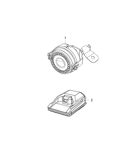 New 2015 Fits Chrysler Renegade Horn-Alarm - Part # 68256228AB