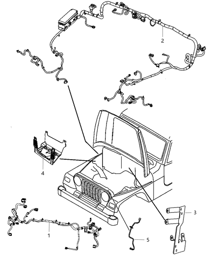 New 2012 Fits Chrysler Wrangler Wiring-Dash - Part # 68083807AD
