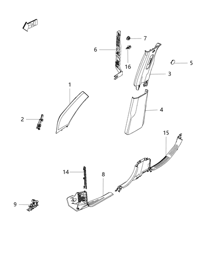 New 2015-2017 Fits Chrysler Renegade Molding-Sill - Part # 6CU56LXHAA