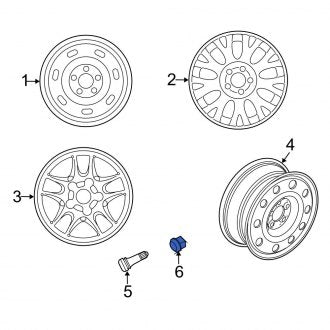 New OEM Wheel Lug Nut Fits, 2003-2011 Ford Crown Victoria - Part # 6W7Z1012CA