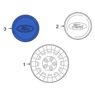 New OEM Wheel Cap Fits, 2003-2011 Ford Crown Victoria - Part # 3W7Z1130AA