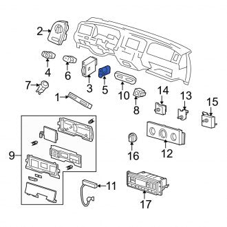 New OEM Window Defroster Switch Fits, 2003-2011 Ford Crown Victoria - Part # 7W7Z18C621A