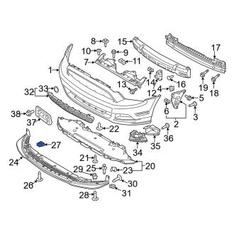 New OEM Valance Panel Nut Fits, 2013-2014 Ford Mustang - Part # W711724S439