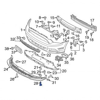 New OEM Valance Panel Bolt Fits, 2013-2014 Ford Mustang - Part # W505425S438