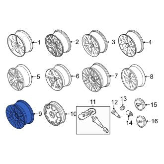 New OEM Wheel Fits, 2012 Ford Mustang - Part # CR3Z1007E