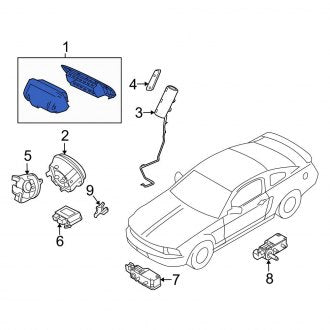 New OEM Upper Instrument Panel Air Bag Fits, 2011-2014 Ford Mustang - Part # CR3Z63044A74CE