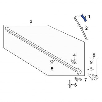 New OEM Windshield Molding Fits, 2006-2014 Ford Mustang - Part # 5R3Z7603080AAA