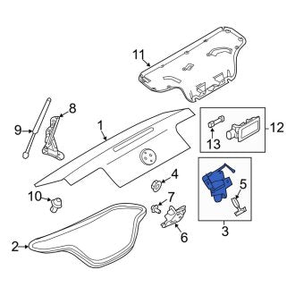 New OEM Rear Deck Lid Latch Fits, 2010-2014 Ford Mustang - Part # DR3Z5443200A