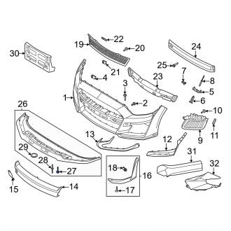 New OEM Valance Panel Screw Fits, 2015-2023 Ford Mustang - Part # W507080S437