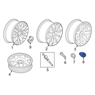 New OEM Wheel Lock Set Fits, 2015-2020 Ford Mustang - Part # ACPZ1A043D