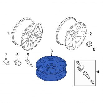 New OEM Wheel Fits, 2018-2023 Ford Mustang - Part # JR3Z1007A