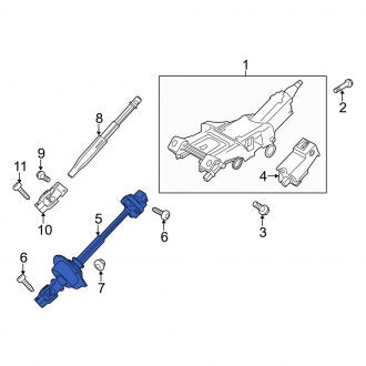 New OEM Upper Steering Shaft Fits, 2015-2023 Ford Mustang - Part # FR3Z3E751C