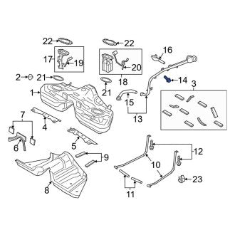 New OEM Upper Fuel Filler Neck Bolt Fits, 2015-2024 Ford Mustang - Part # W713226S450