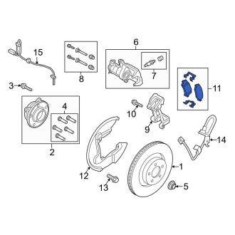 New OEM Rear Disc Brake Pad Set Fits, 2015-2023 Ford Mustang - Part # FR3Z2200J