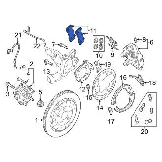 New OEM Rear Disc Brake Pad Set Fits, 2015-2023 Ford Mustang - Part # FR3Z2200E