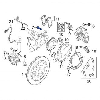 New OEM Rear Disc Brake Caliper Bolt Fits, 2015-2019 Ford Mustang - Part # W719117S439