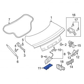 New OEM Rear Deck Lid Latch Cover Fits, 2019-2020 Ford Expedition - Part # DS7Z54432A30B