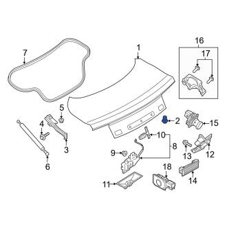 New OEM Rear Deck Lid Stop Buffer Fits, 2015-2024 Ford Mustang - Part # W717556S300