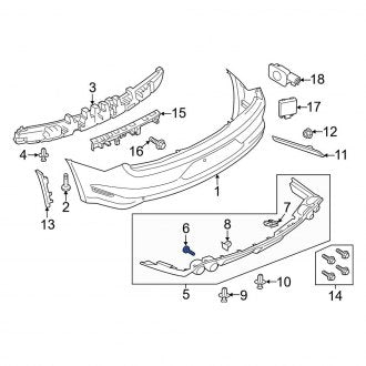 New OEM Valance Panel Screw Fits, 2020-2023 Ford Mustang - Part # W706603S450B