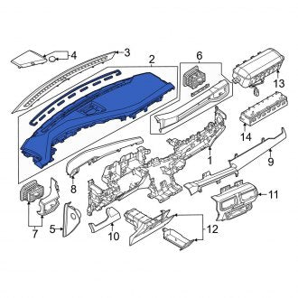 New OEM Upper Instrument Panel Pad Fits, 2024 Ford Mustang - Part # PR3Z63047A26BA