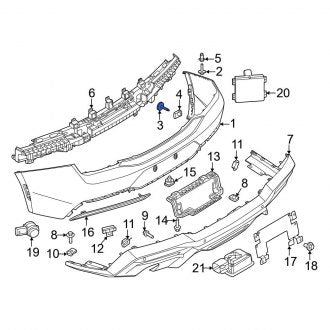 New OEM Valance Panel Screw Fits, 2024 Ford Mustang - Part # W506843S450B